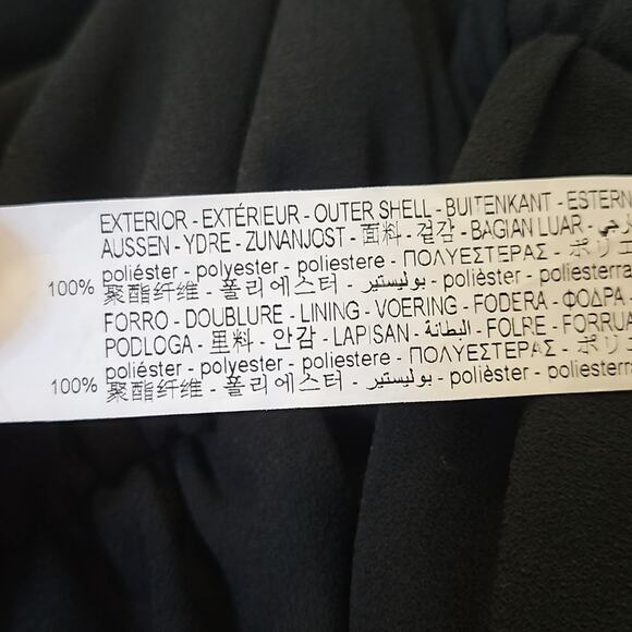 Zara Black Draped Ruched Mini Dress Sz Small - Picture 6 of 7